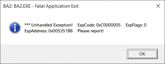 error code displayed onscreen