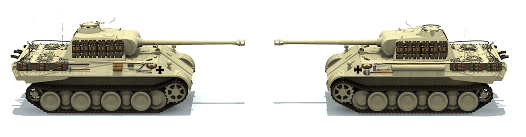 Panther with extra track armor on the turret