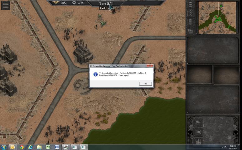Crash at end of bridge crossing mission