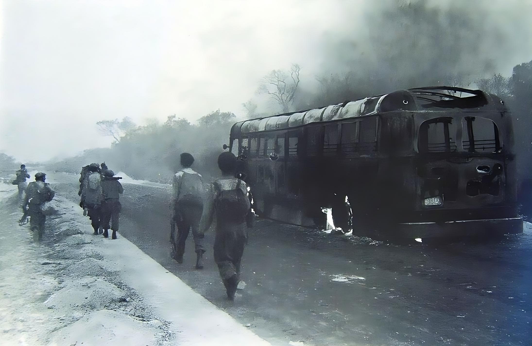 Militia Bn 123 decimated by Brigade B-26 bombers.