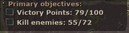we had 79 of 100 VPs &amp;&amp; killed 55 of 72 enemies