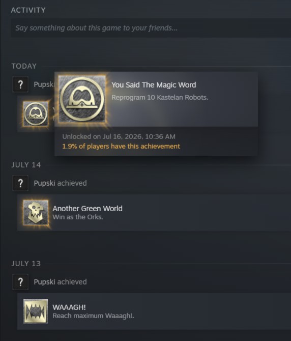 10 Kastelan Robots Achievement