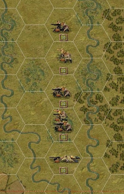 Five (5) Soviet MG teams