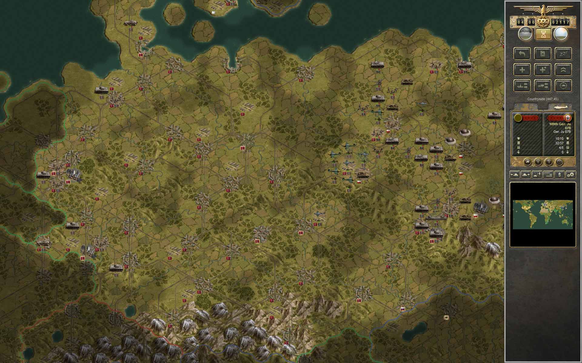 Crushing Poles on the East and slowly preparing for France and Belgium on the west.