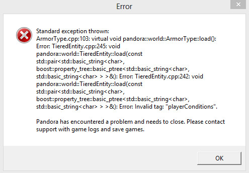 error message