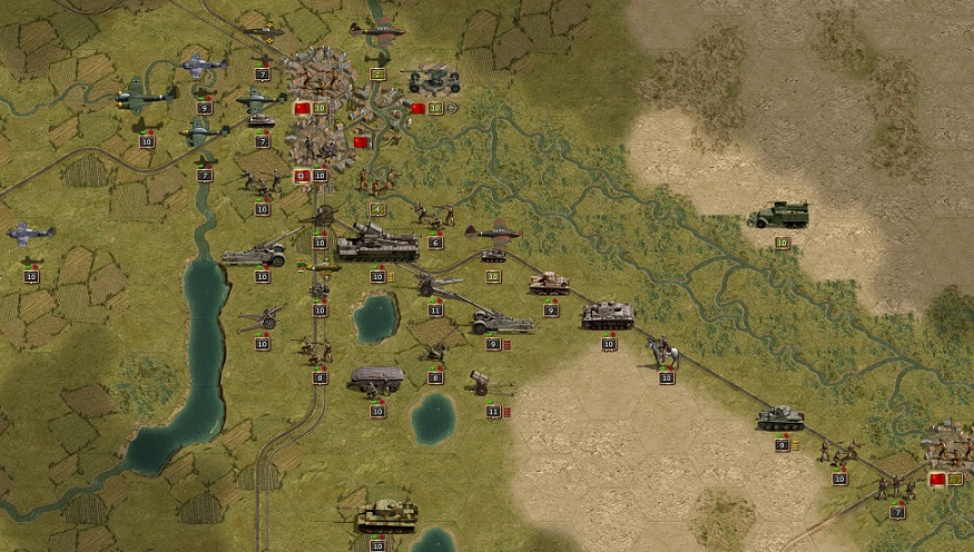 Heeresgruppe Süd attacking Stalingrad from the south. The Red Army has no chance to hold the city.
