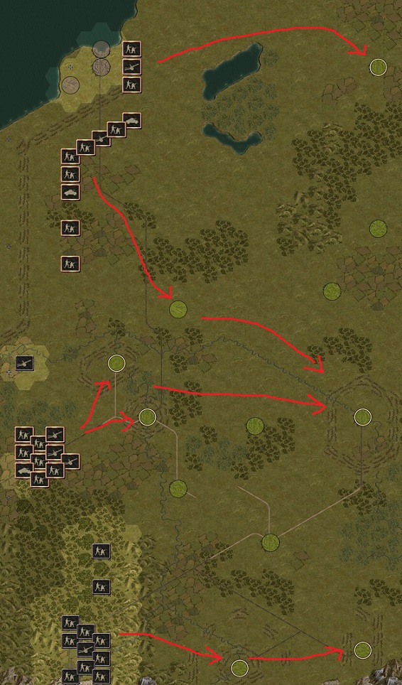 Red: Planned attacks