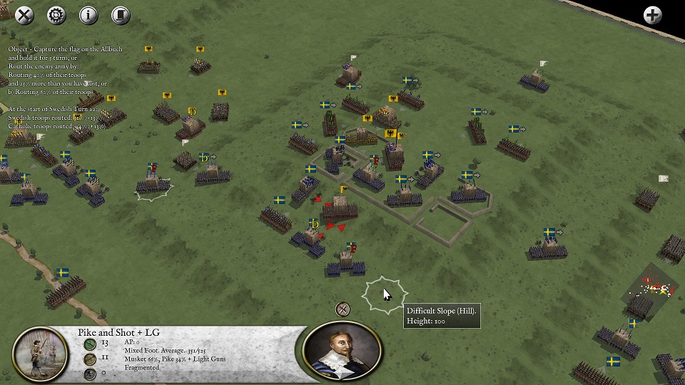 Image 5: King of the Hill. The assault is going well, while the imperial reinforcements are kept away in the gorge and shot to pieces.