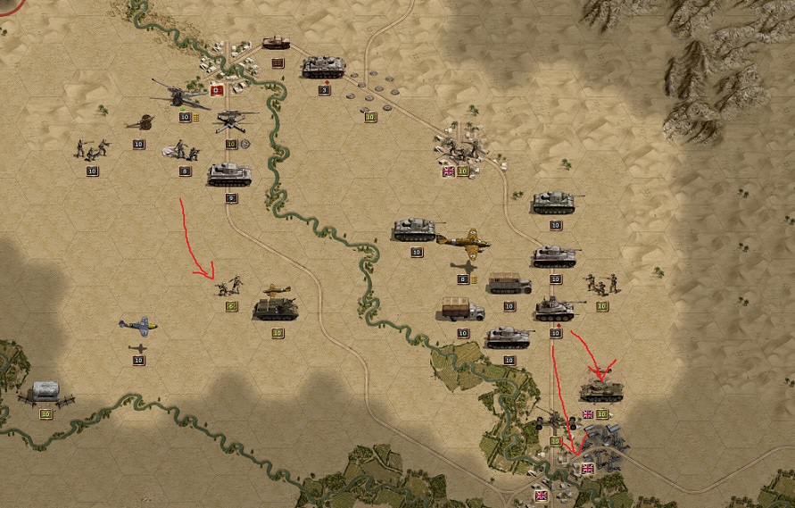 Iraq in August 1942. Red: Attacking