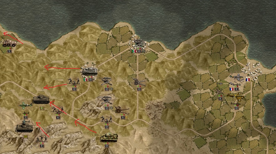 September 1943, Tunisia. The Wehrmacht now attacking to the west.