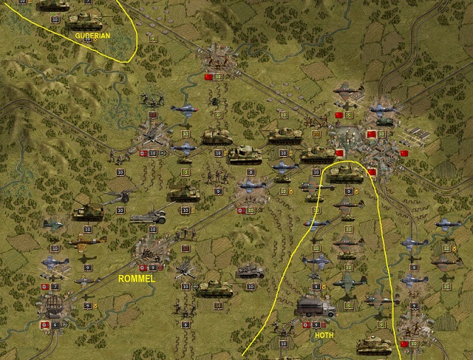 1945 February, Battle of Moscow. Rommel and Hoth have reached Moscow. The Russian defense on the ground collapsed but in the air the Russian Air Force is doing a last massive attack with the first day of good weather in 1945 outnumbering the German Luftwaffe at Moscow.