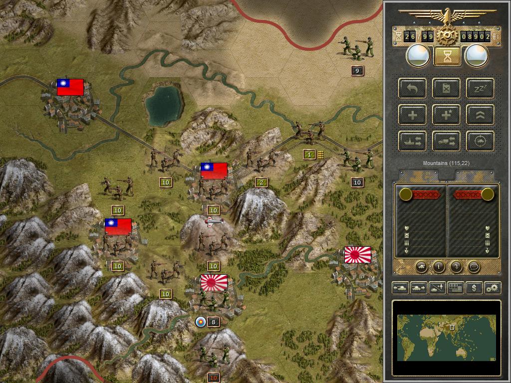China defeated in 1940 as Chungking is captured.  Some units will fight on, but other theatres will require priority.