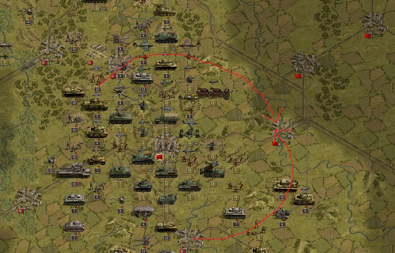 End of August 43. The Kursk pocket will be closed soon and the encircled Red Army forces are doomed.