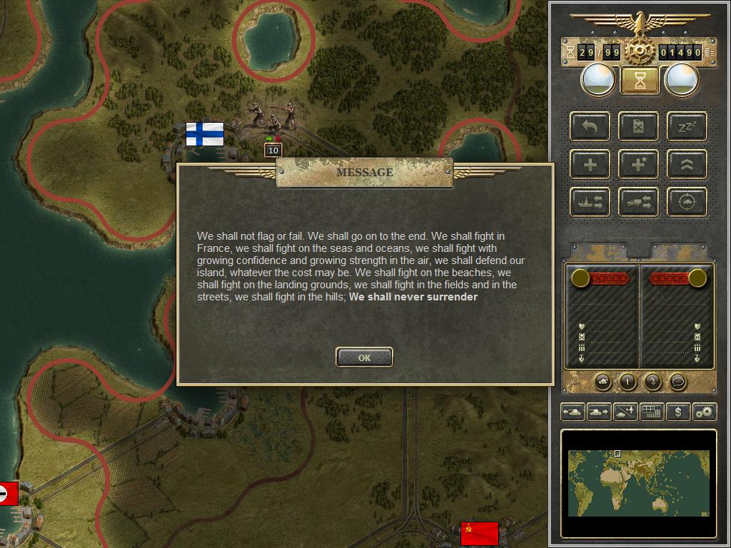 Churchill has something to say about the recent takeover of Poland and Benelux