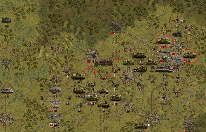 End of May 1944. The Red Army tanks protecting Moscow were overrun by our Panzerwaffe. By first capturing the two air ports of Moscow with our Panther divisions the city was cut off from the Russian reinforcements coming from the east. Around Rzhev the last remaining troops of the Russian winter attack were encircled. In the west the first Finnish divisions coming down from the Leningrad area will soon enforce the Axis attacks to the east.