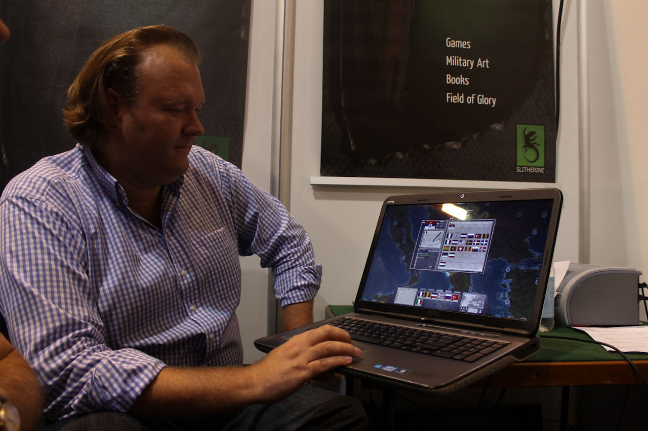 Tim from the Lordz Games Studio showing off the ALMOST final version of Commander - The Great War