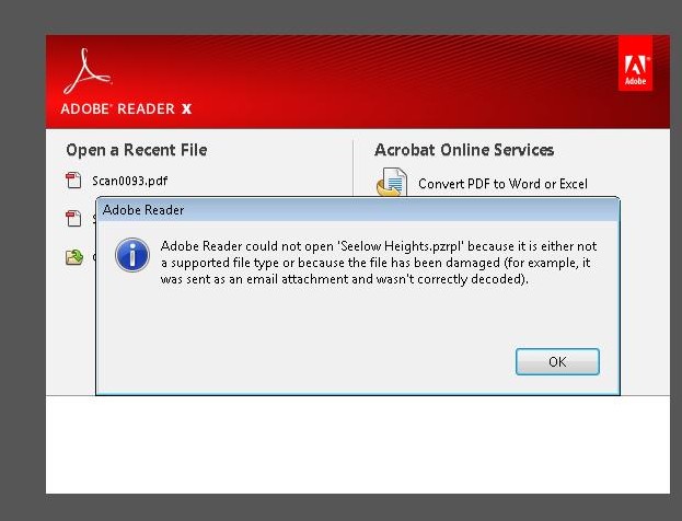 Error message