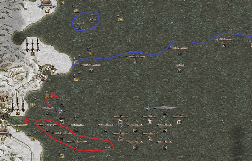 1944 January 08. Order of battle in the North Sea.
