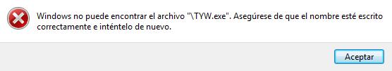 Error message