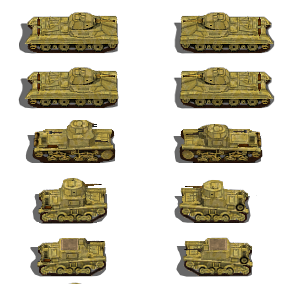 M16-43 Sahariano, M11-39, L6-40 and Semovente 47-32