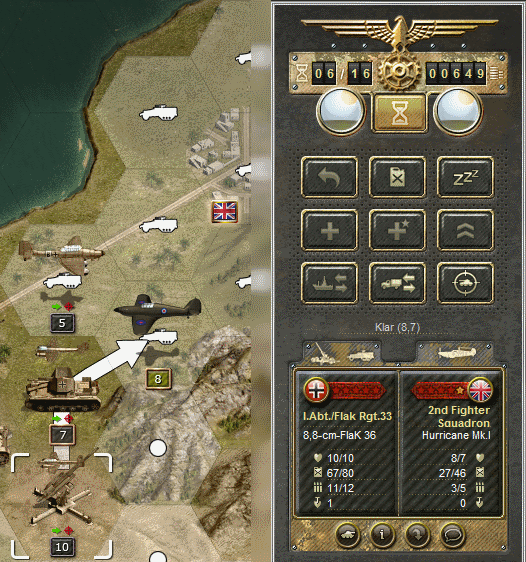 AA mode (image cut in the middle to show both: unit and available buttons)
