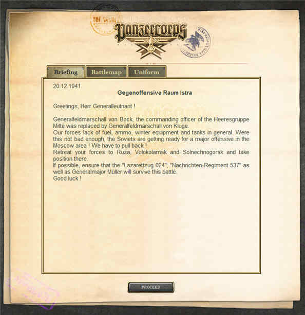 new briefing with tabs