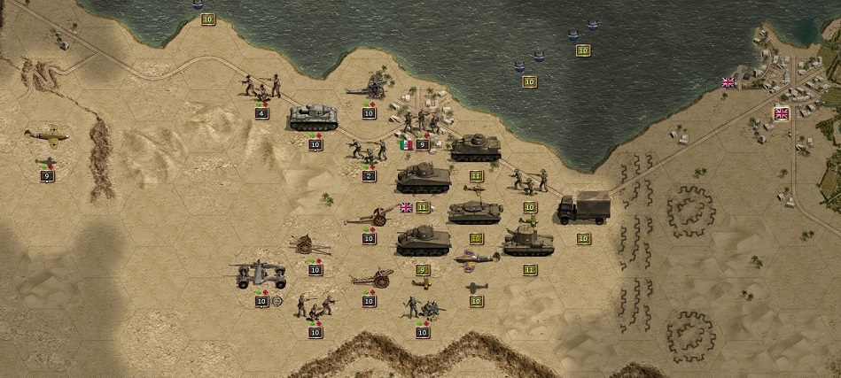 January 43. The moment the war in Africa was lost. Two Pak-divisions defeated, the infantry weakened and no sufficient tank resources to close the gap. The only chance to survive in this situation is to retreat (…flee) west to the harbors of Tobruk and Benghazi.