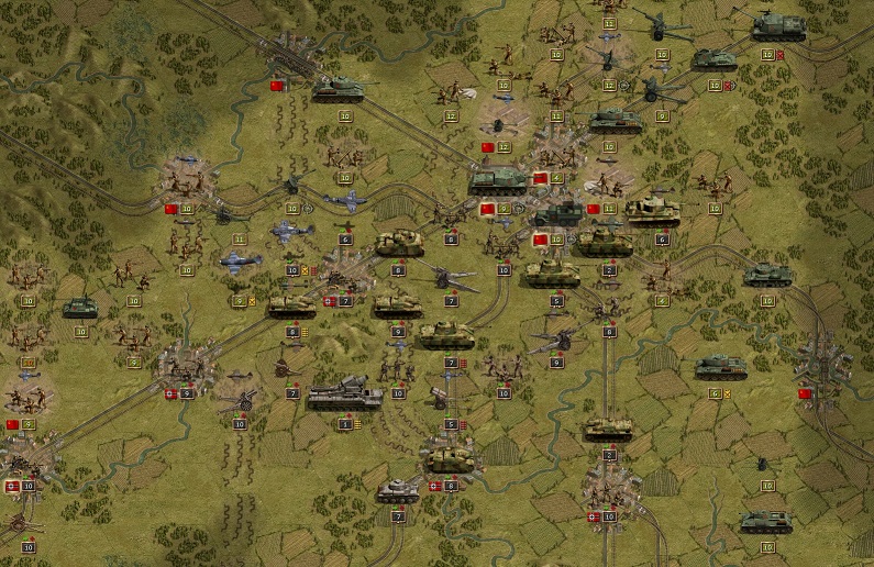 June 44. The already exhausted German troops try in a last desperate attempt to capture Moscow while already fresh Russian tank divisions approach from the east and the north.