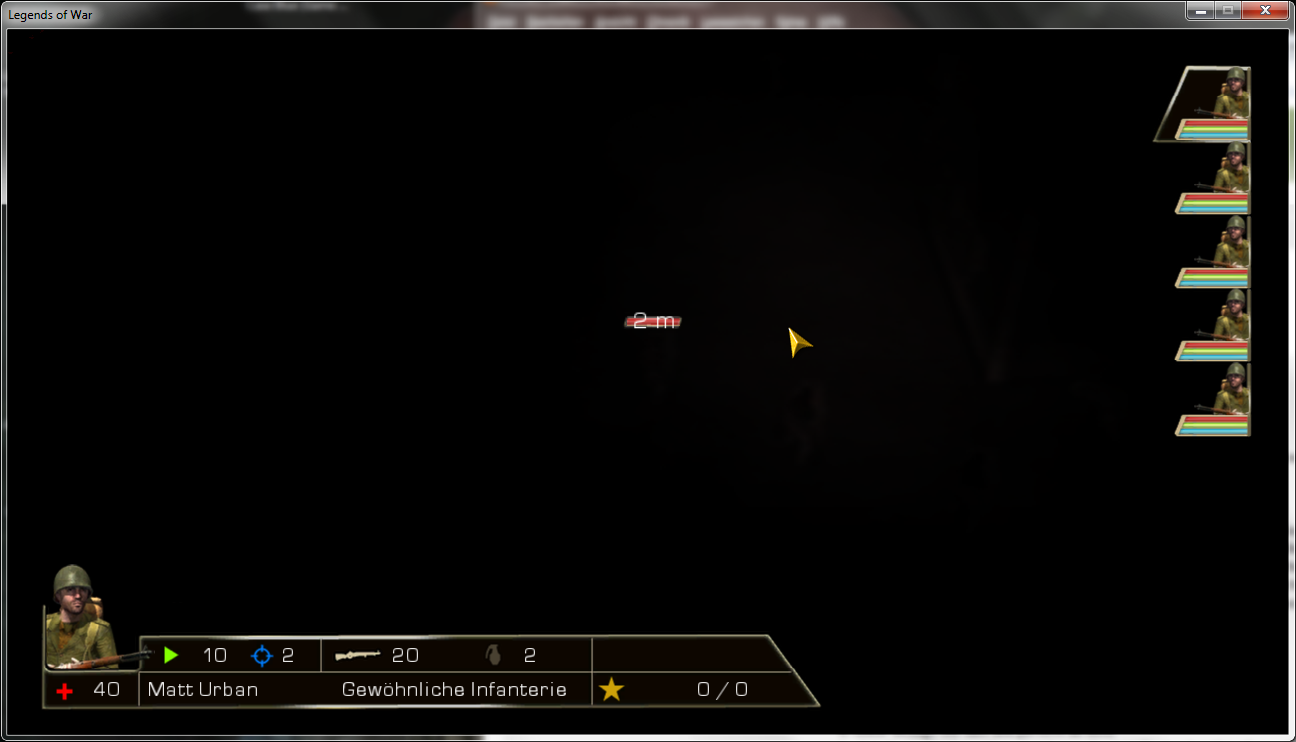 Ingame screen with black battlefield