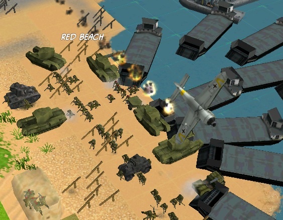 The main force assaults &quot;Red Beach&quot;.....