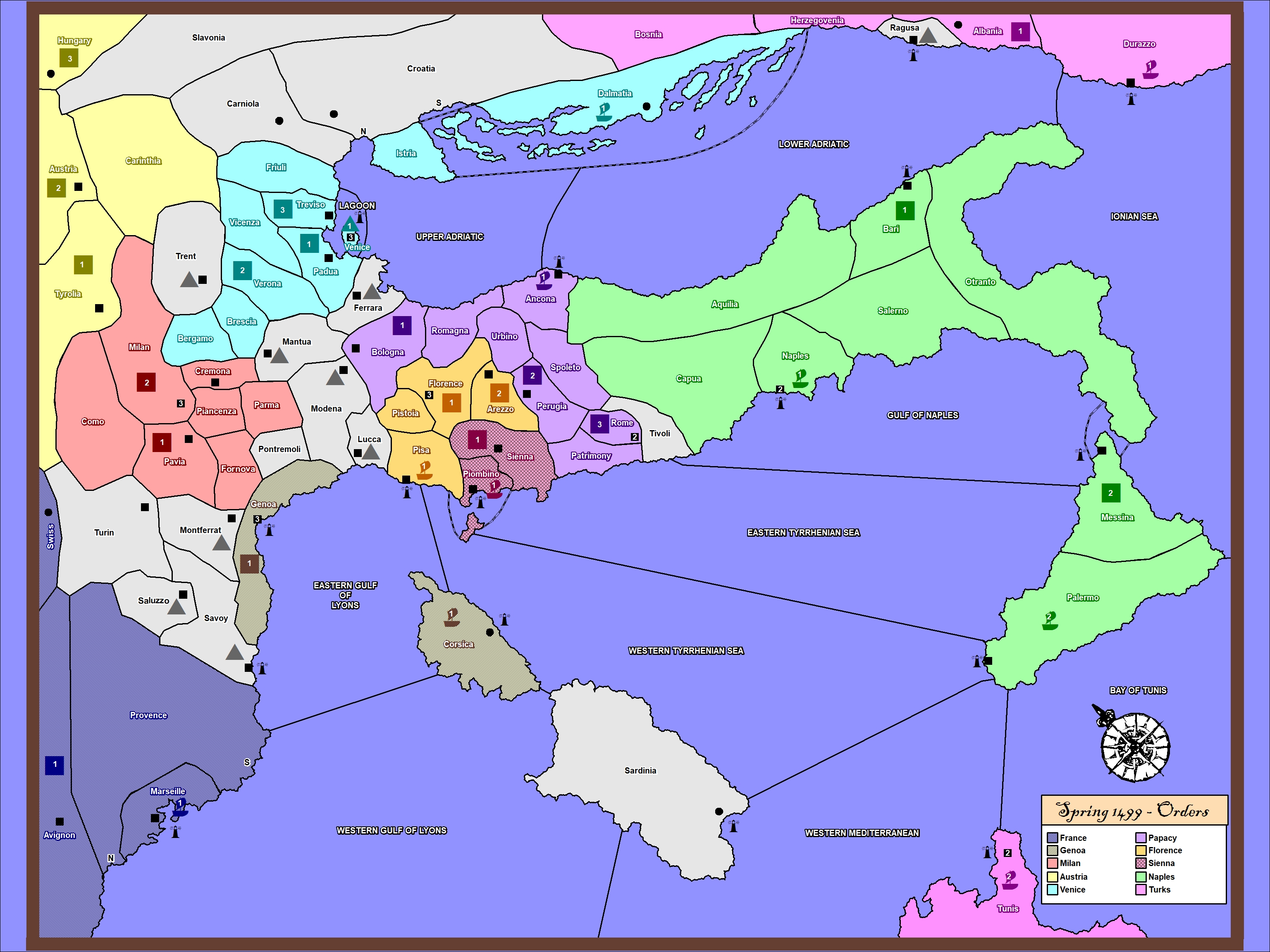 Campaign Map, Spring 1499 AD