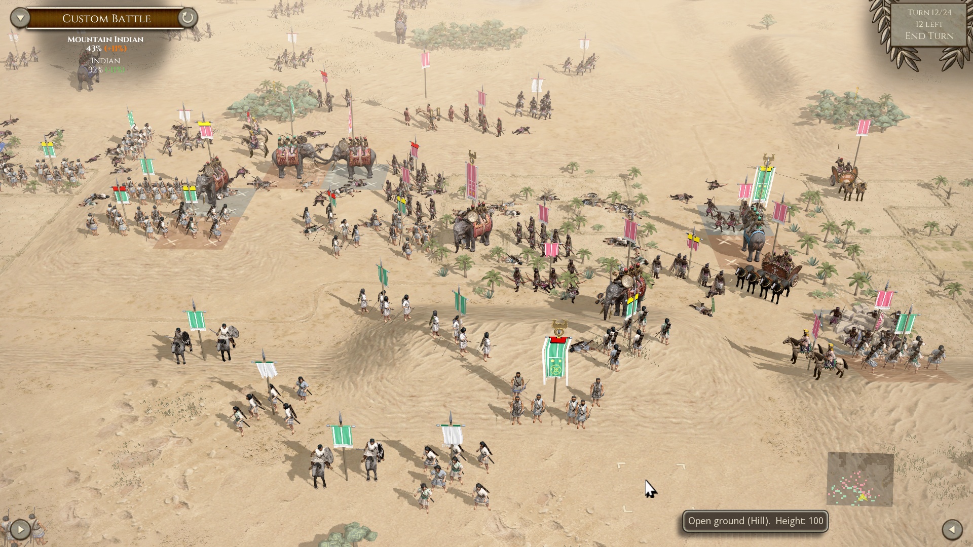 The right flank seen from the mountain Indians view