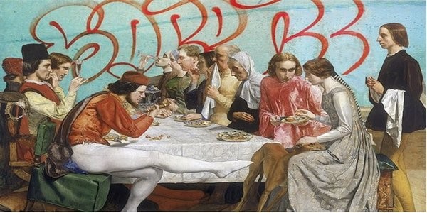 Diners shocked at latest graffitti whilst enjoying Flamed-grilled chicken.jpg