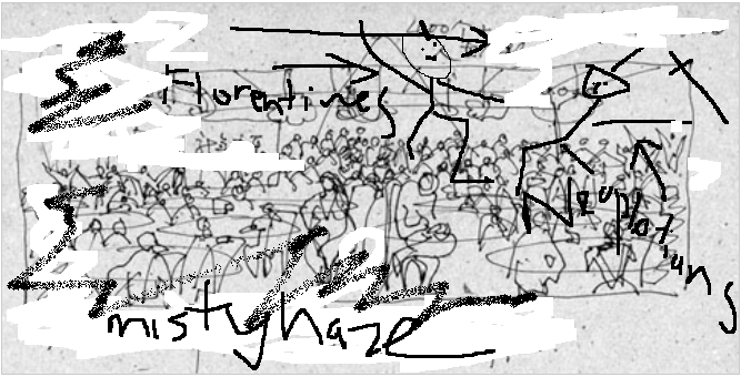 Sketch artists impression of the battle.png