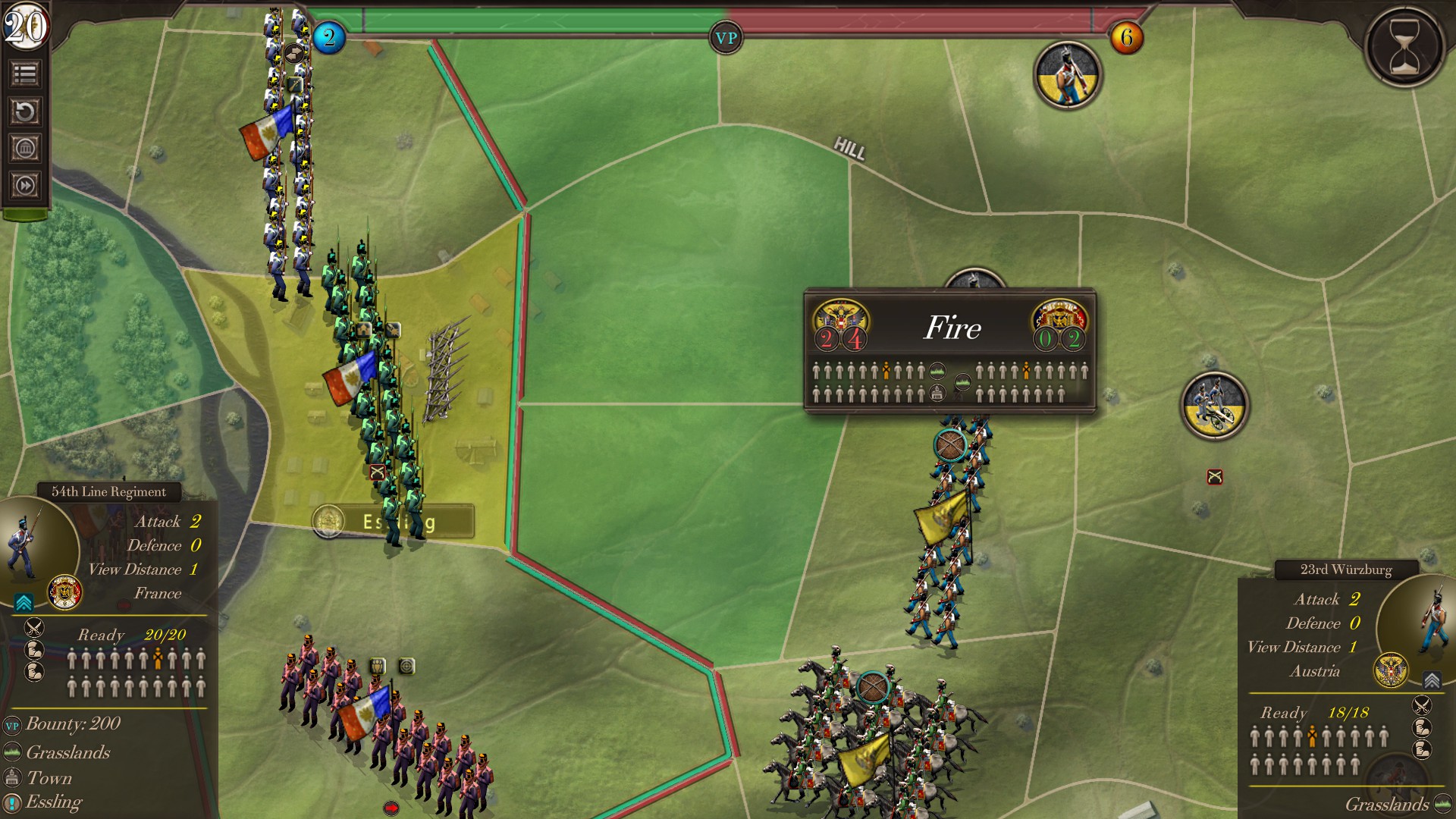 Infleunced attack scores with no visible modifiers. Note that my unit also has a perk +2 attack in Forts. Perhaps the enemy gets the boost??