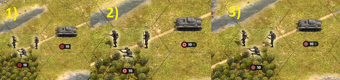 1) vanilla, 2)/3) modded