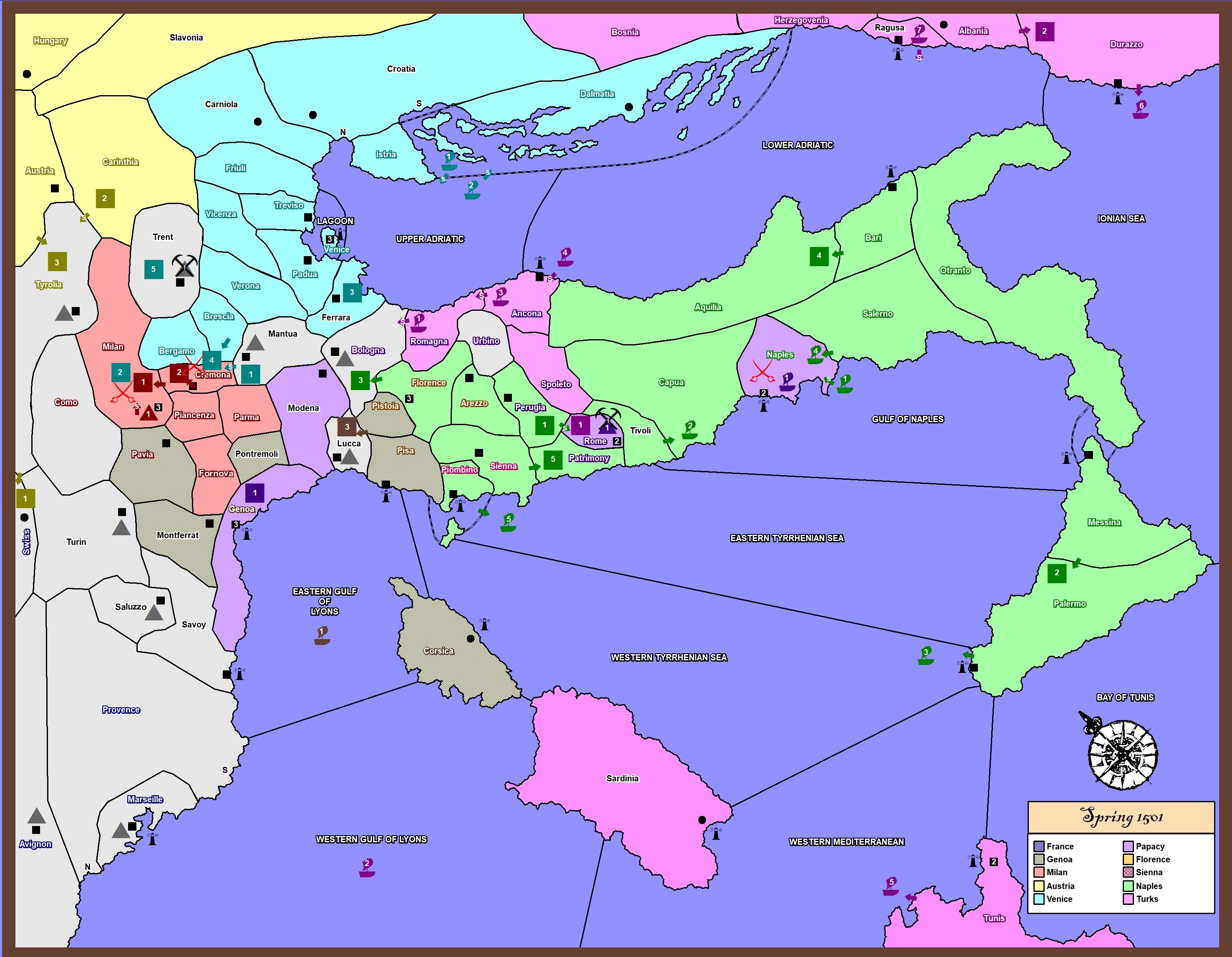Spring 1501 Moves and Battles