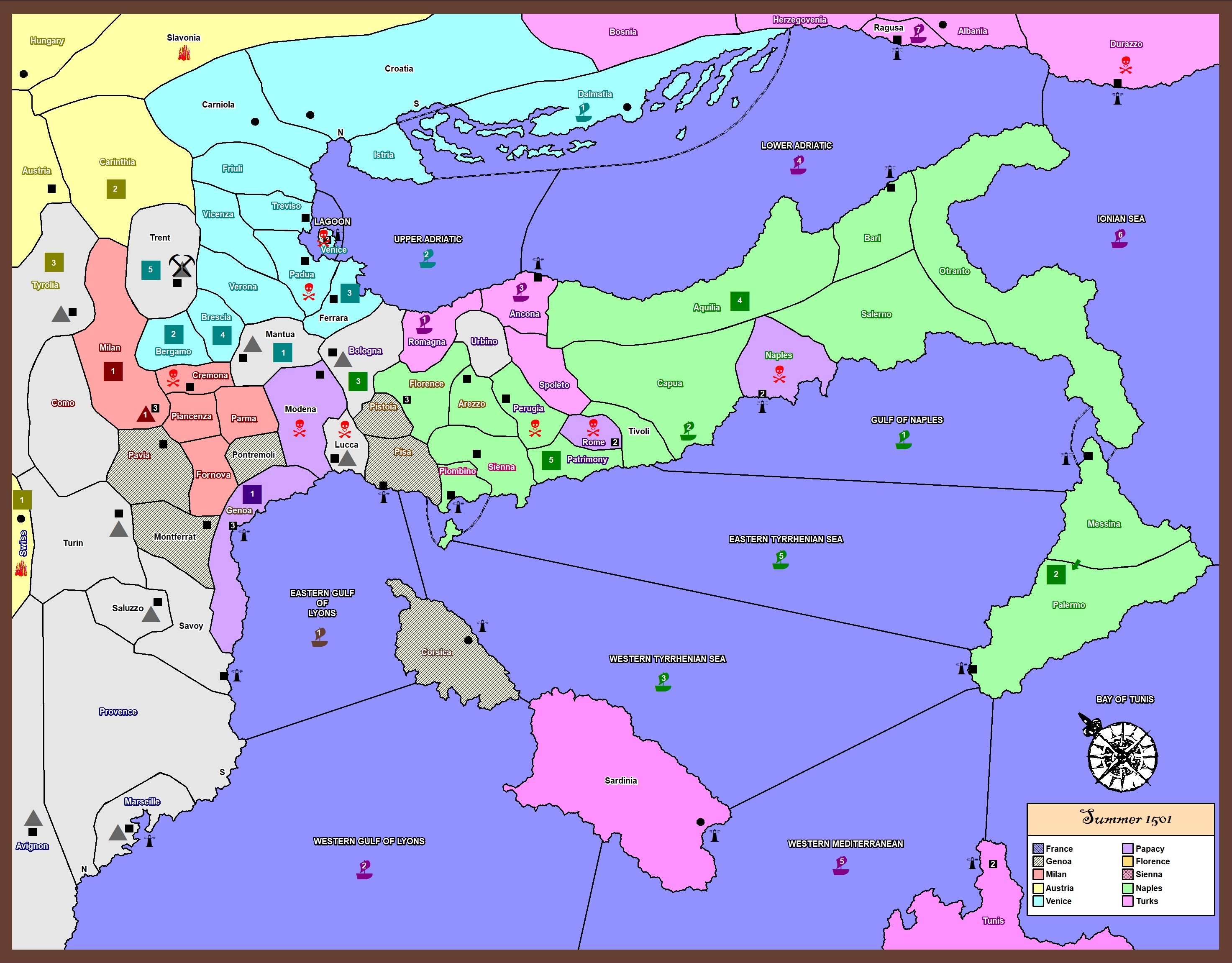 Summer 1501 Post-Plague/Rebellion Map