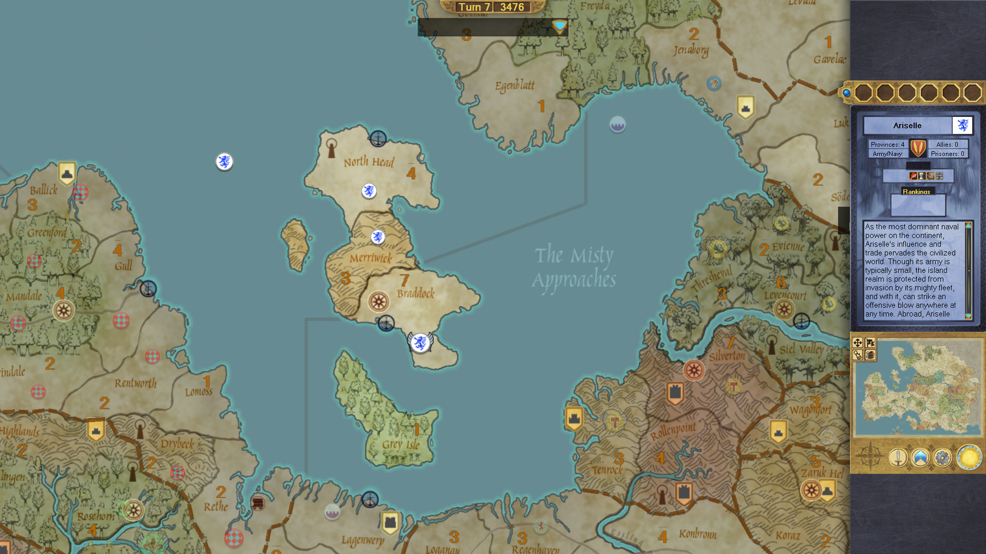 The naval power of Ariselle