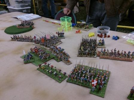 The French advance on the Pope's line of battle