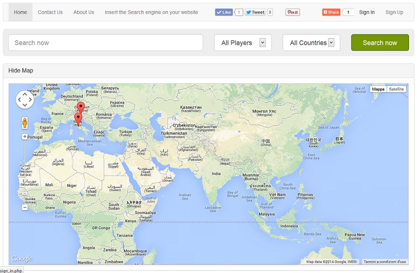 home page