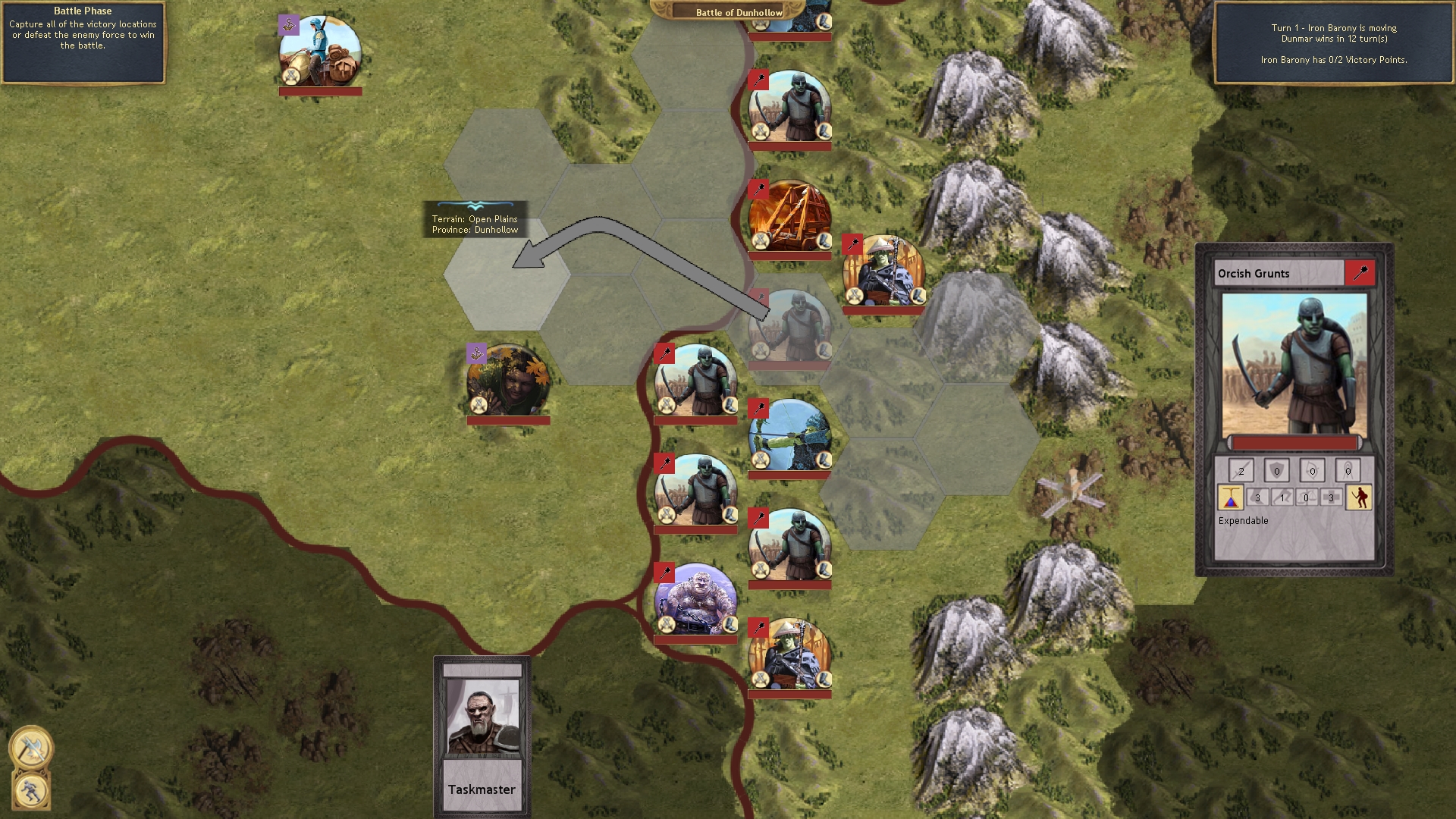 The Iron Barony crosses into Dunhollow...