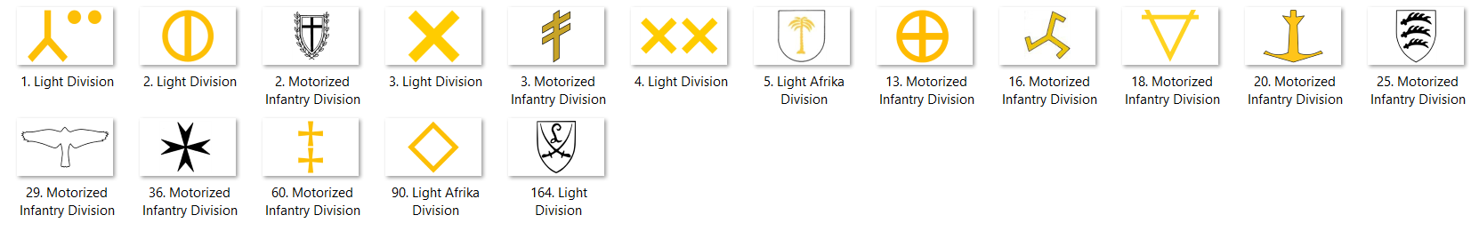 Insignes Divisions Légères Motorisées Allemandes.png