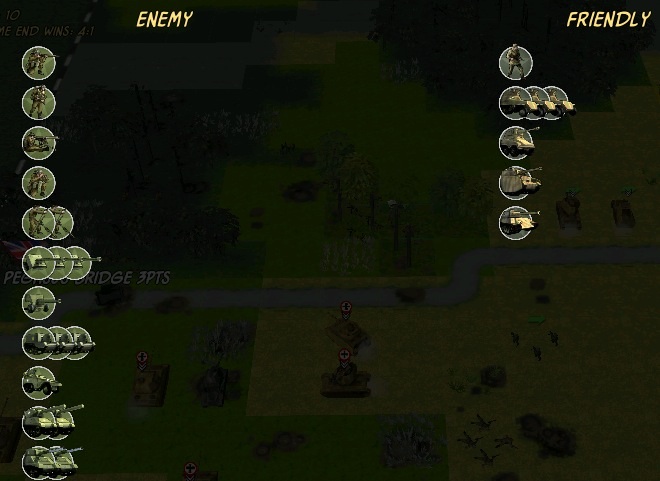 +2 allied infantry in the last turn.