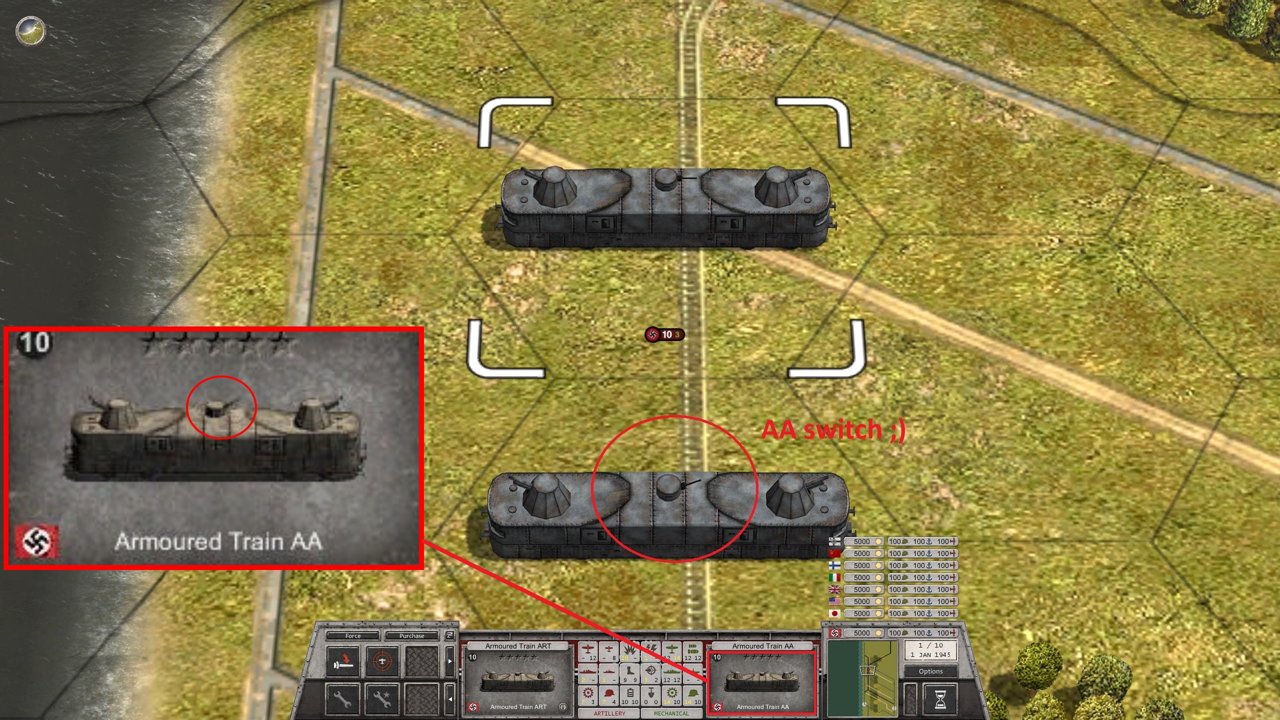 And yes, all three turrets rotate toward the enemy...