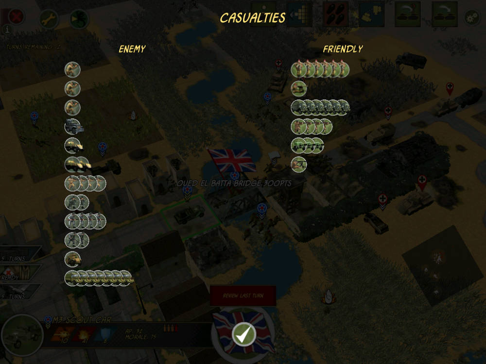 Casualties screen