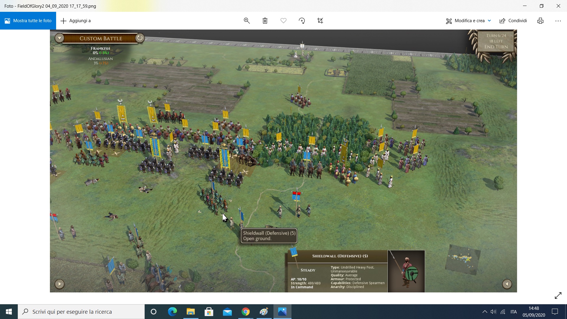 The cavalry unit is the last one on the right.