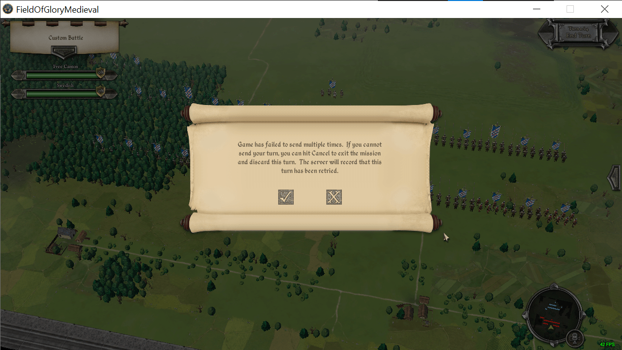 Pop-up text when trying to send turn in-game