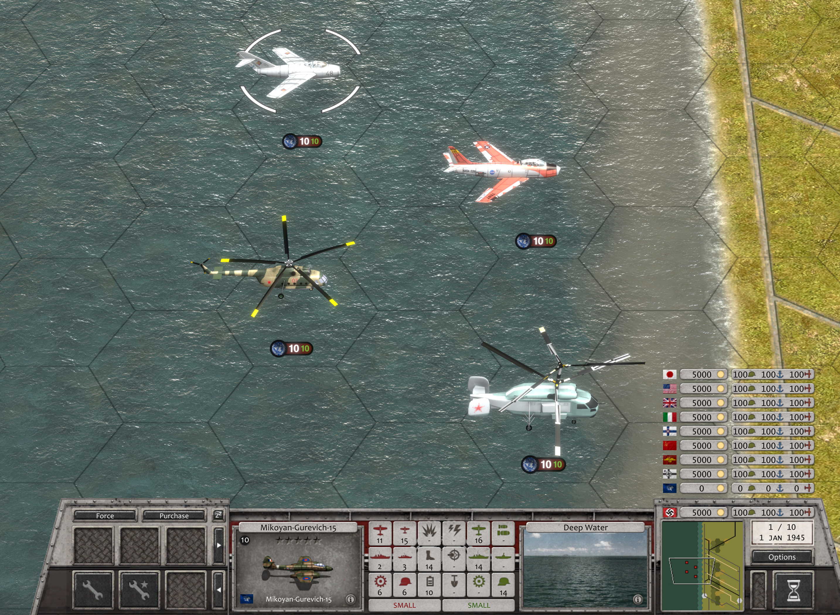 Tests with imported models (MiG-15 and F-86 jets, MI8 and Ka27 (twin/coaxial rotor) helicopters)
