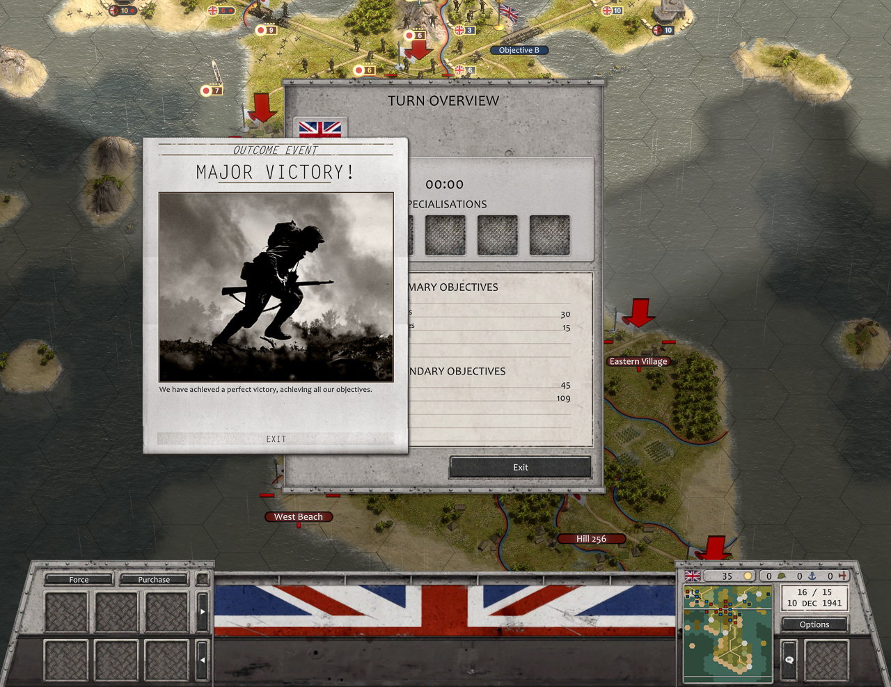 Position after an objective check